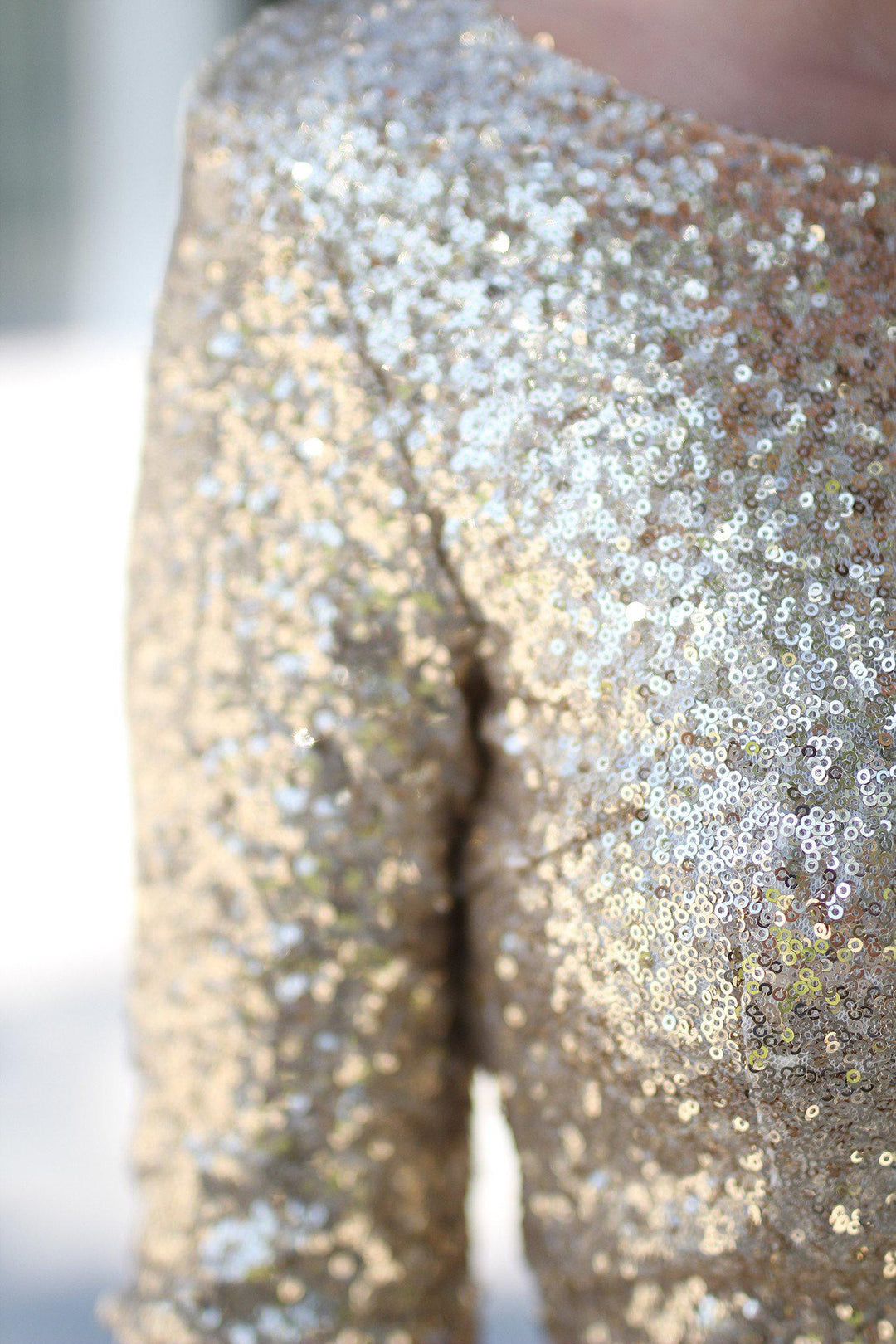 Gold Sequin Short Dress
