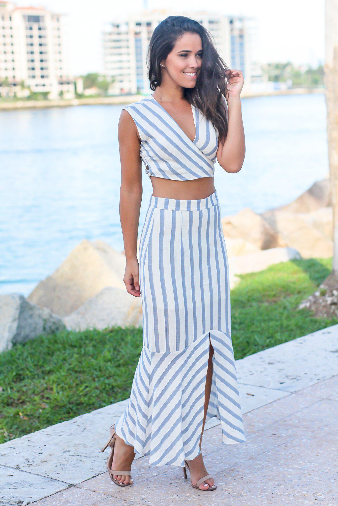 Striped Two Piece Sets