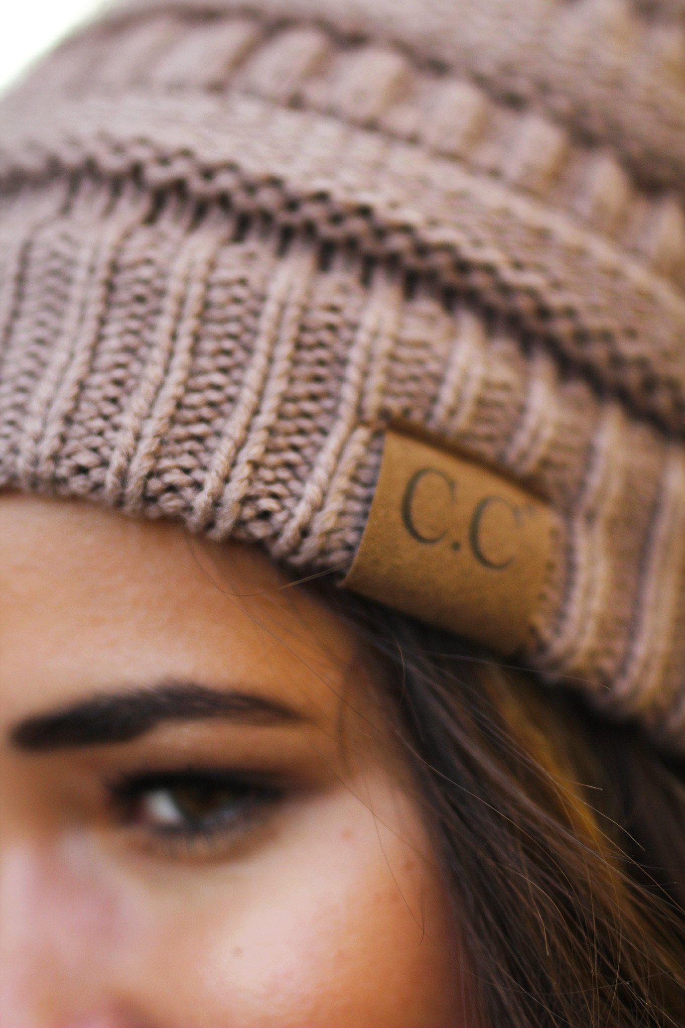 Knit Taupe Beanie