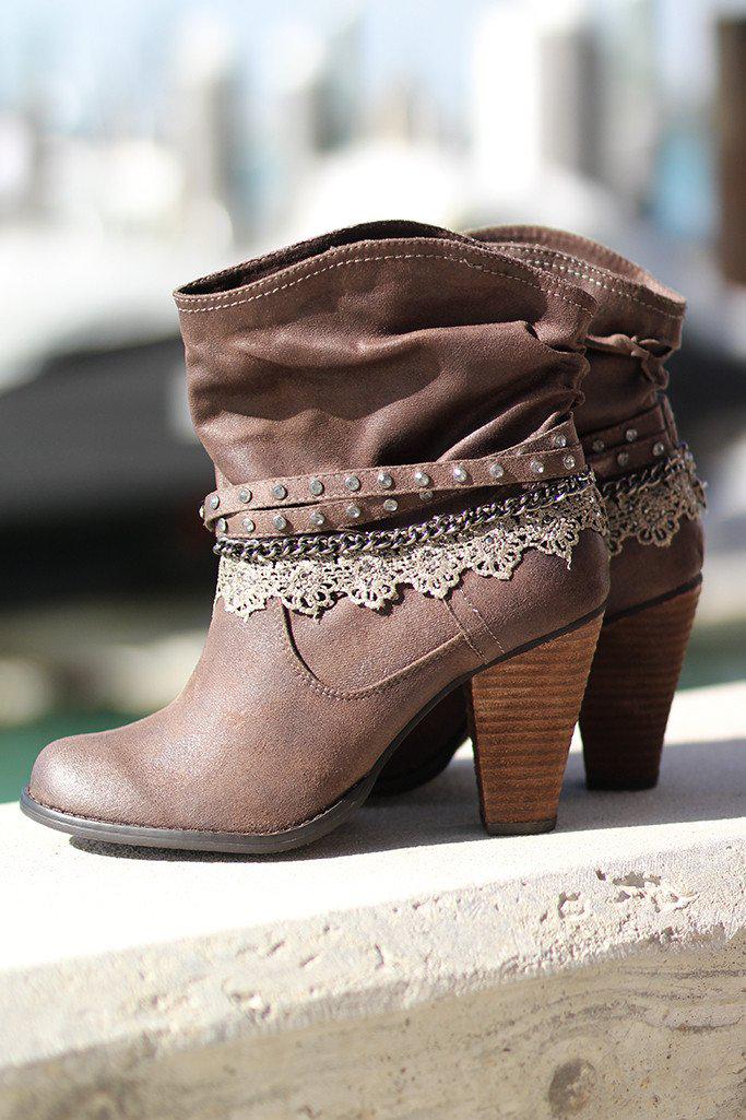 Taupe Lobsteria Booties