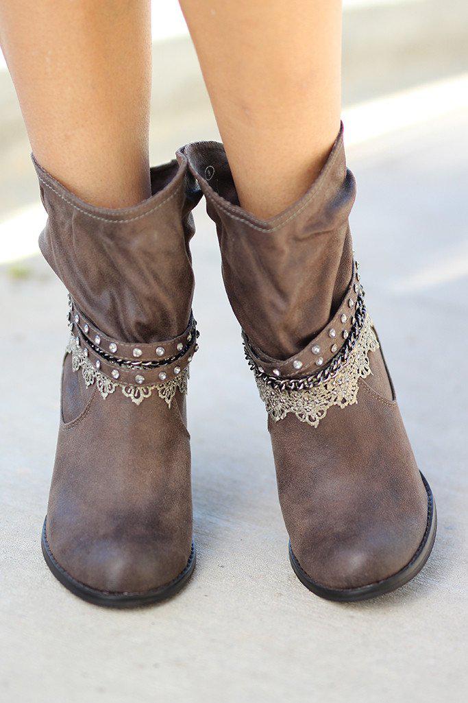 Taupe Lobsteria Booties