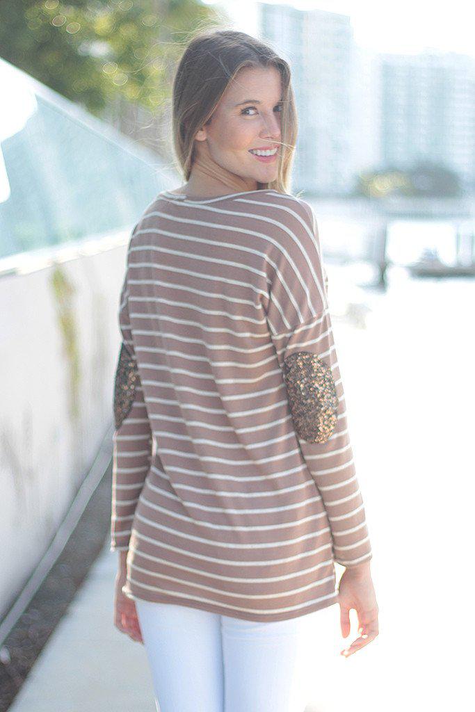 SS Sequin Top Taupe