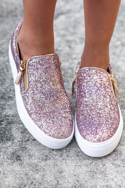 Timothy Rose Gold Sneakers