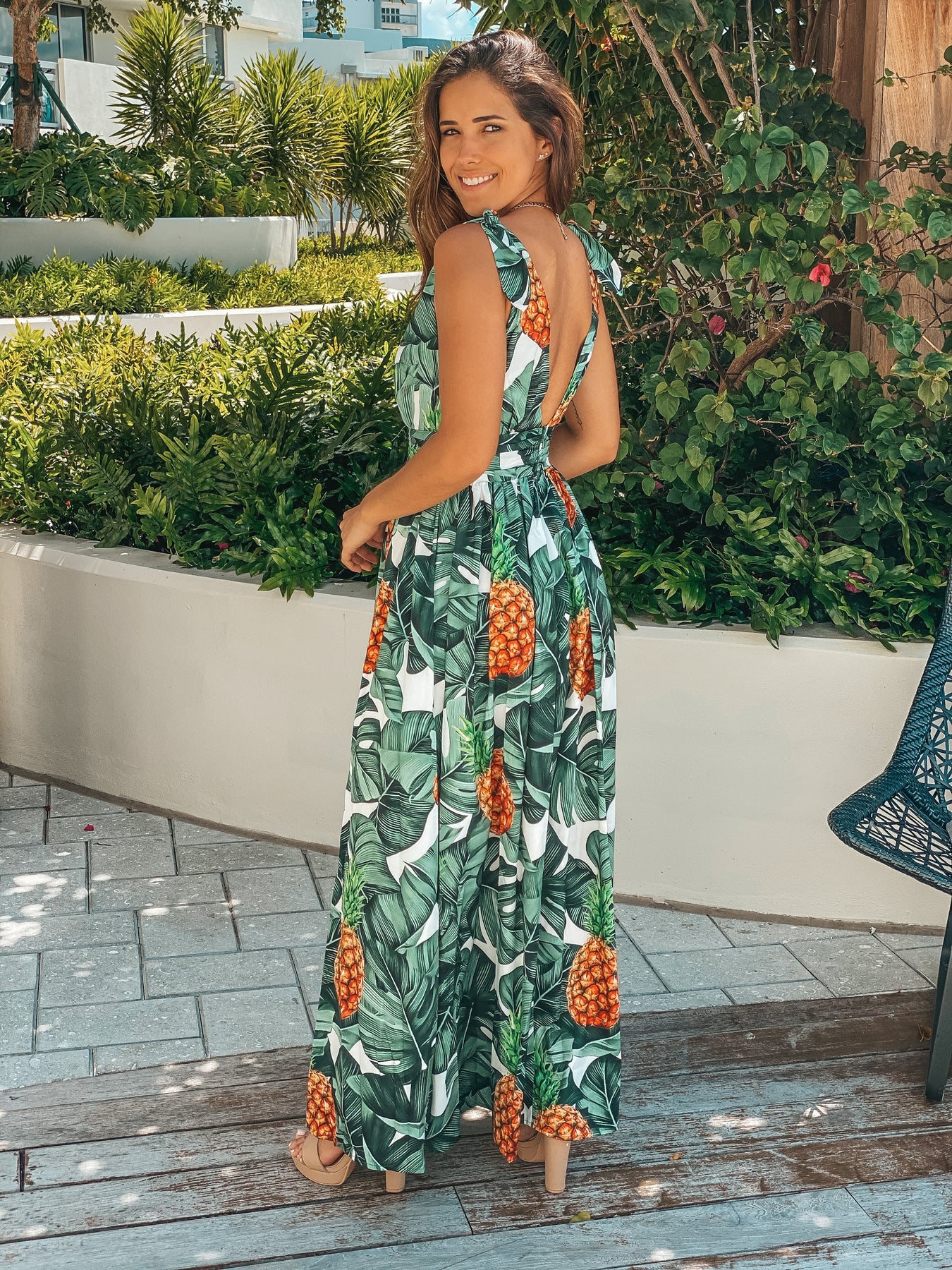 Tropical Printed Maxi Dress with Slits | Maxi Dresses – Saved by the Dress