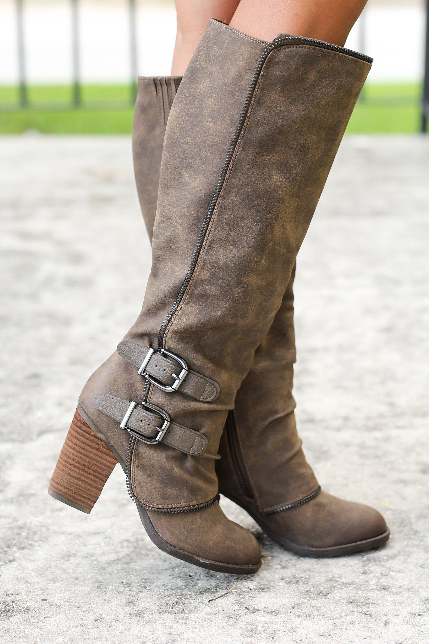 Volcan Taupe Boots | Online Boutiques – Saved by the Dress