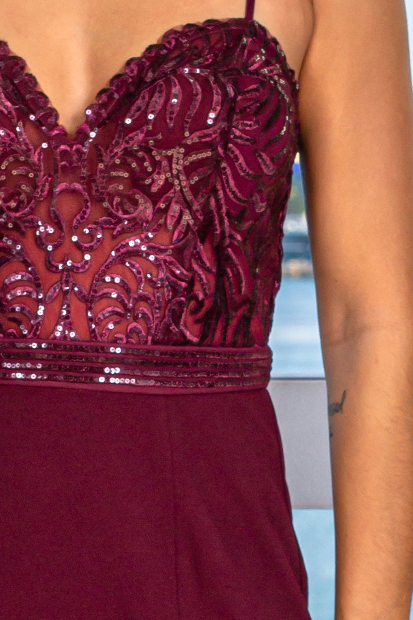 Burgundy Sequin Top Maxi Dress | Maxi Dresses Saved by the Dress Burgundy Sequin Top Maxi Dress | Maxi Dresses Saved by the Dress