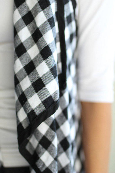 Black and White Checkered Vest