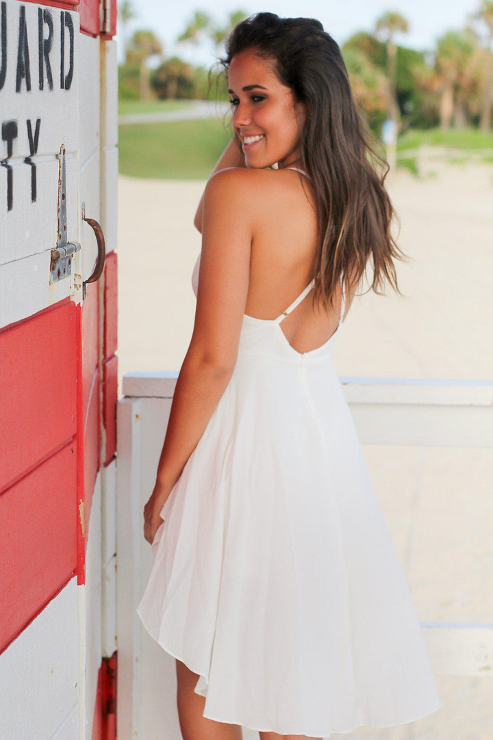 White High Low Romper White High Low Romper