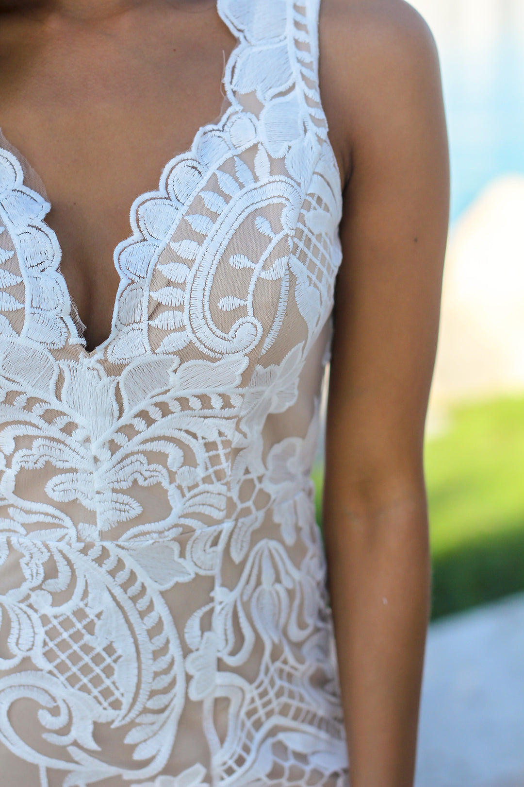 White and Nude Embroidered Maxi Dress | Maxi Dresses Saved by the Dress White and Nude Embroidered Maxi Dress | Maxi Dresses Saved by the Dress