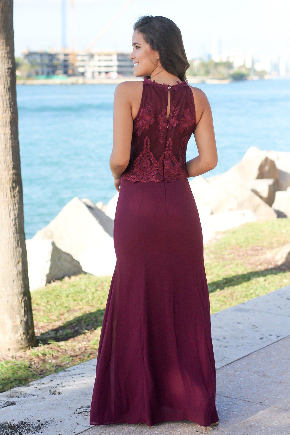 Carolina Wine Maxi Dress main image 1
