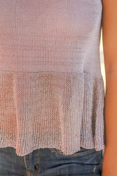 Misty Pink Top with Ruffle Hem | Cute Tops – Saved by the Dress