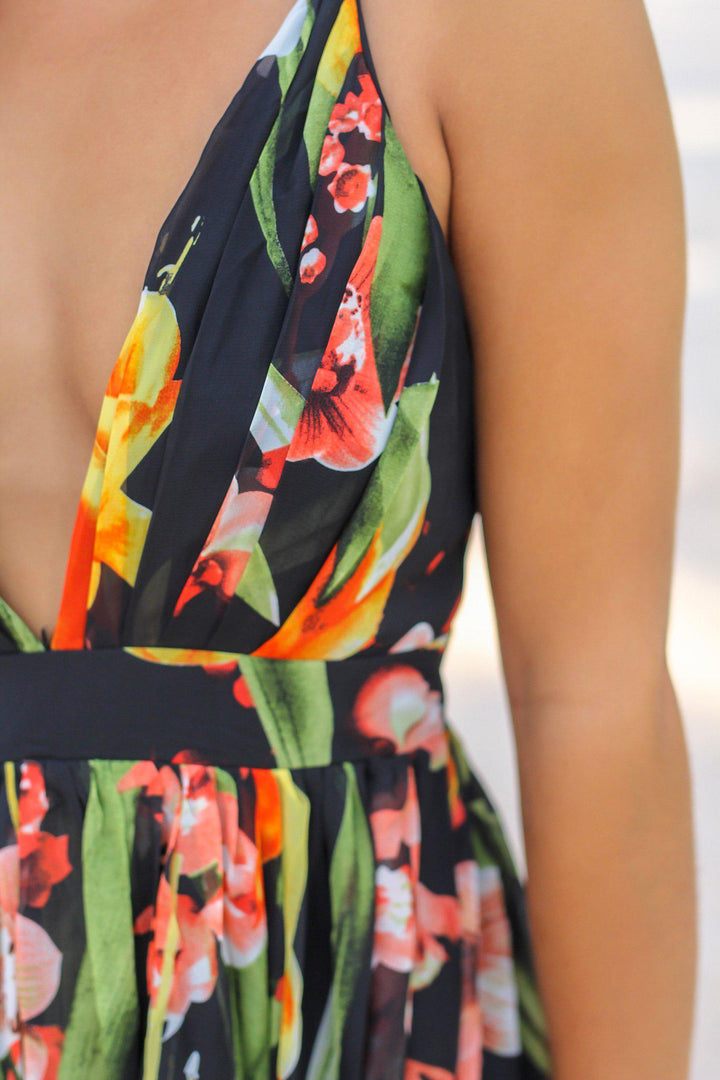 Black and Orange Floral Maxi Dress | Maxi Dresses Saved by the Dress Black and Orange Floral Maxi Dress | Maxi Dresses Saved by the Dress