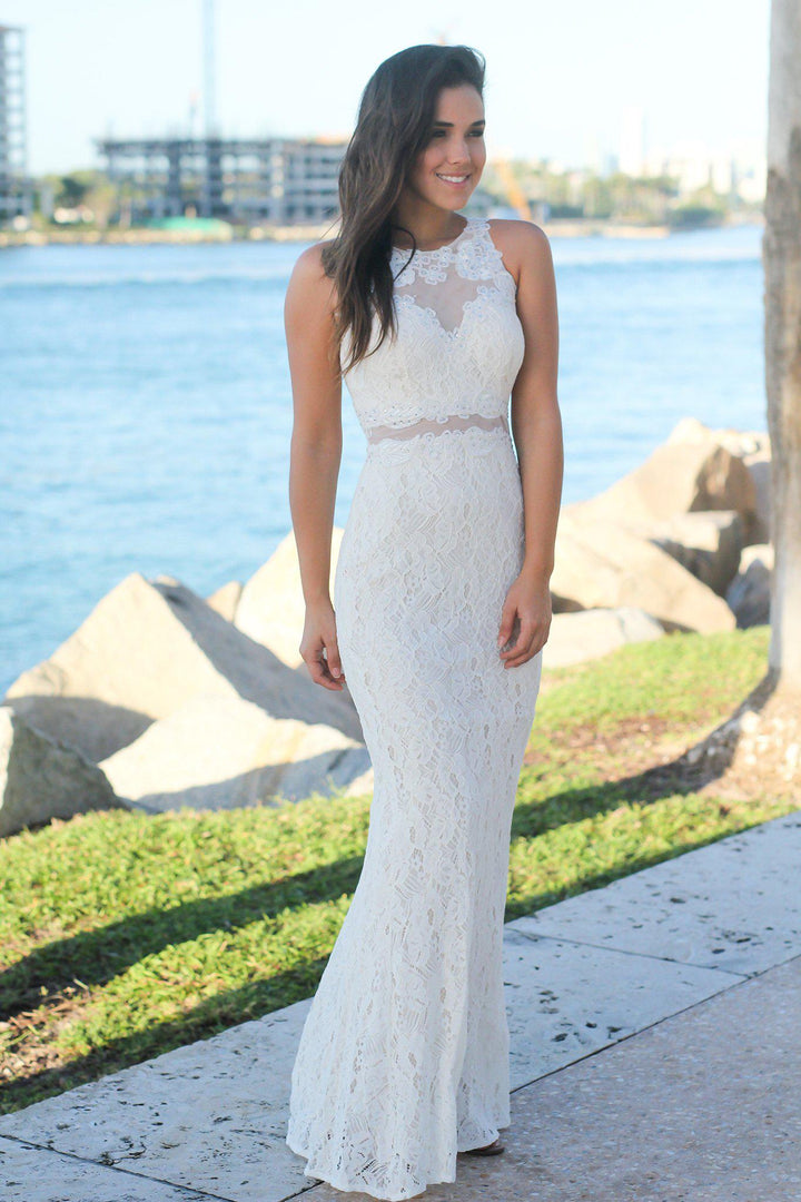 pearl and lace dress White Pearls Strapless Fit And Flare Court Train Wedding Dress, White / Dress+Veil