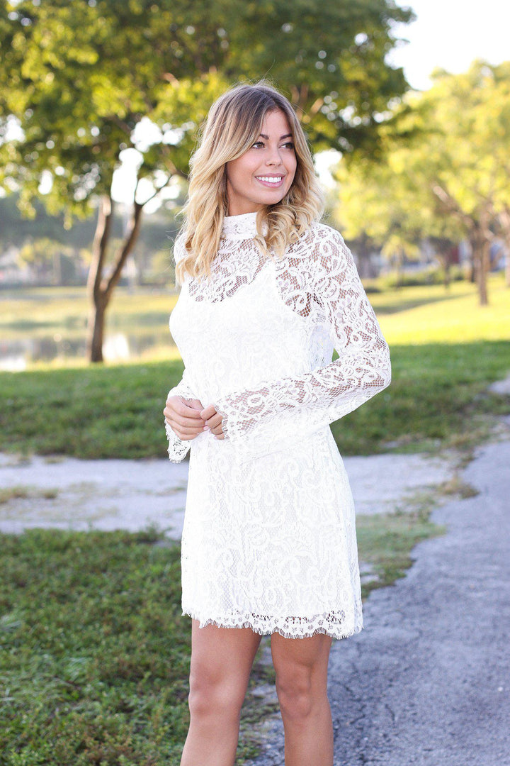 chinese dress ladies Alette Maxi Dress Long Sleeves – Ivory Bridal & Wedding Dress main image 1