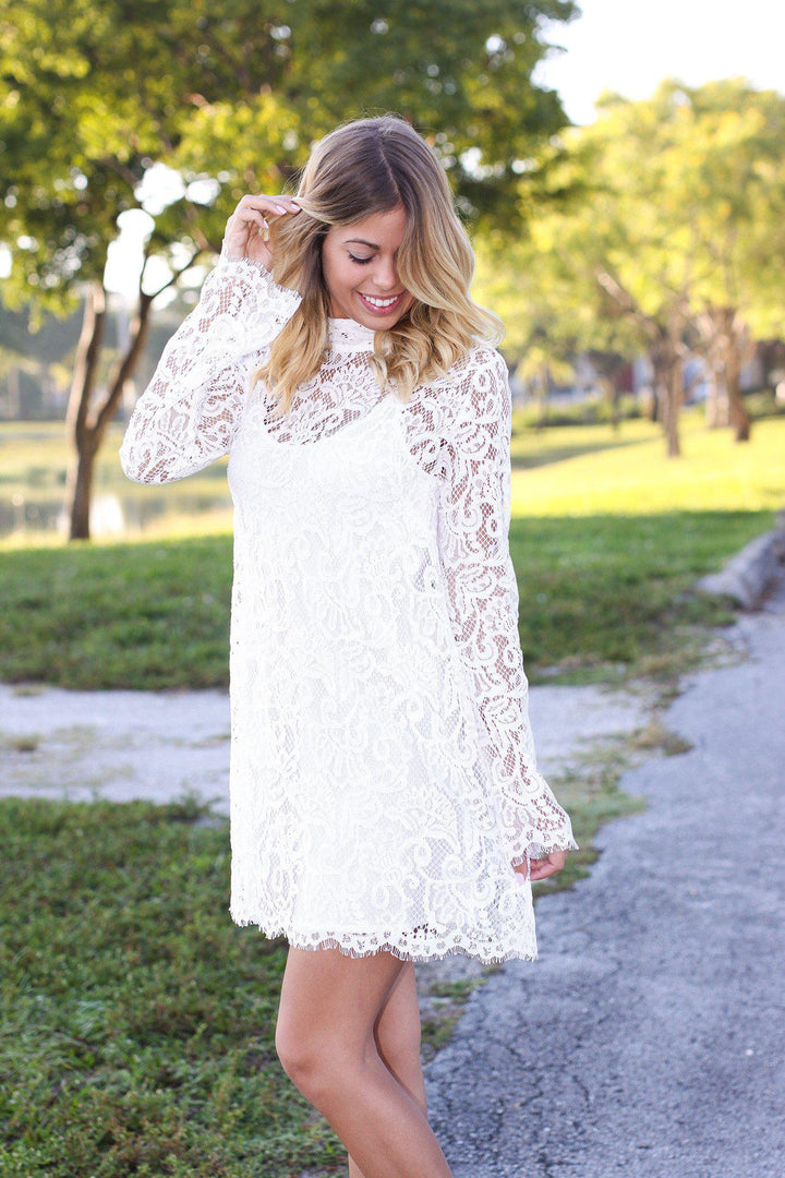 evelyn lace high-low midi dress wine Evelyn Halter Midi Dress – Downtown Divas main image 1