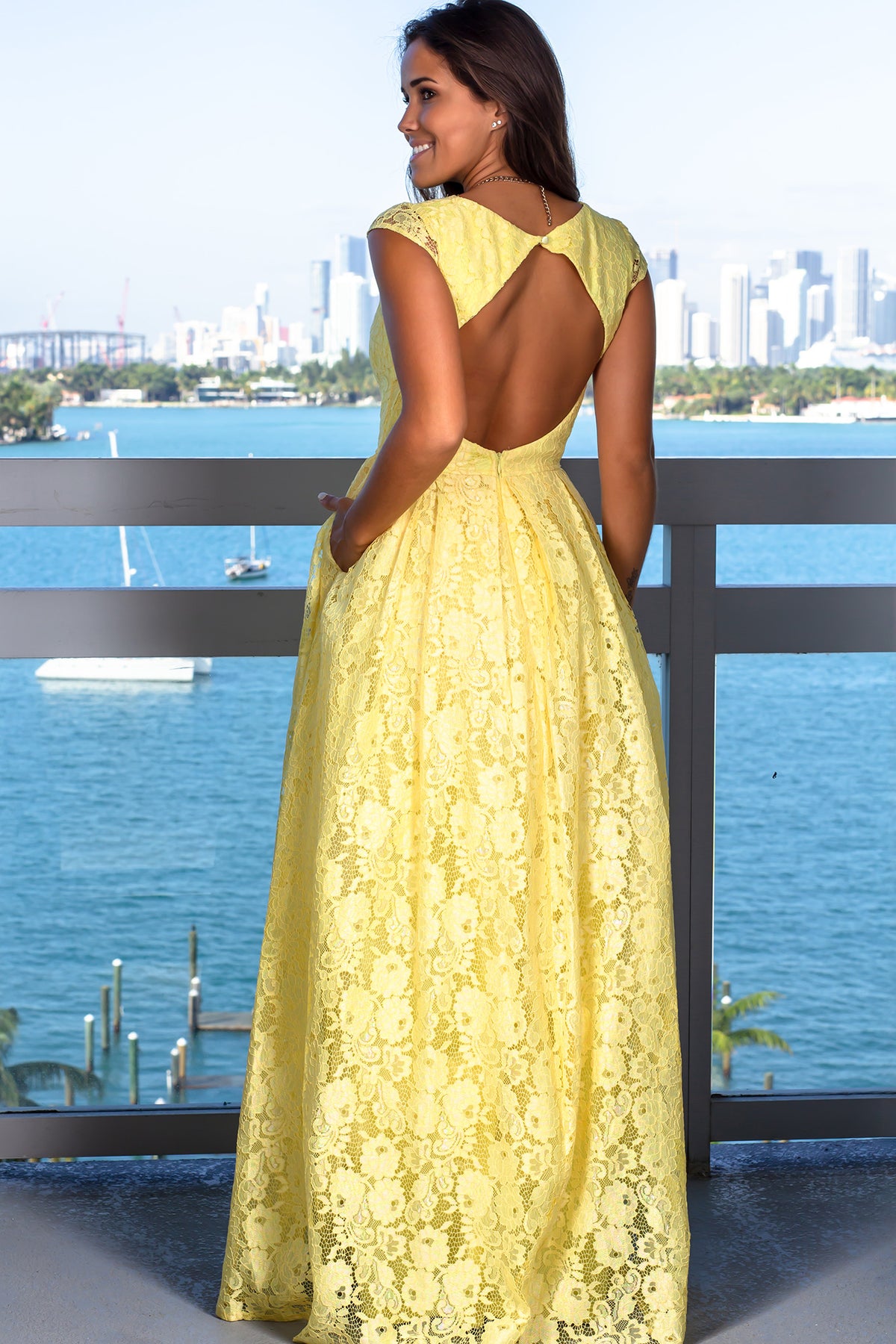 Yellow Lace Maxi Dress | Maxi Dresses – Saved by the Dress