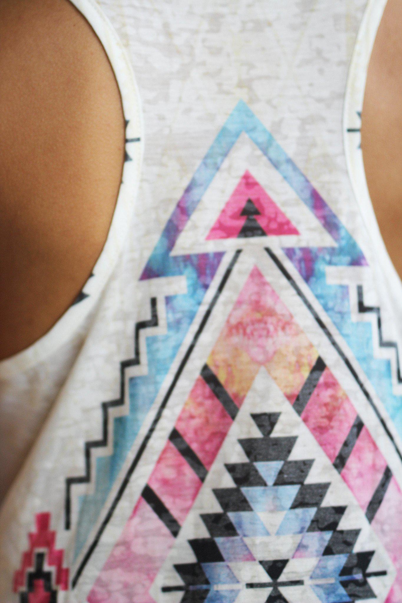 Pink Aztec Printed Top