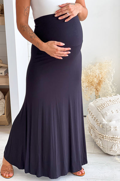 black maternity cute skirt