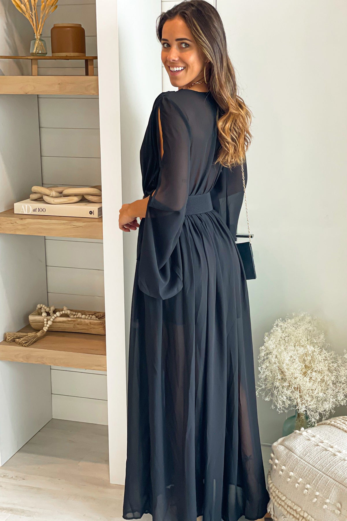 Black Maxi Dress With Belt | Maxi Dresses – Saved by the Dress