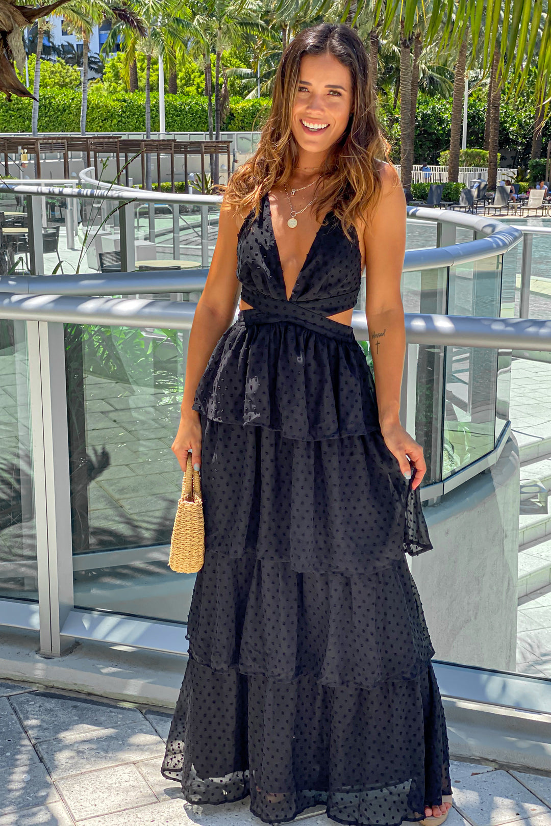 black ruffle maxi dress ASOS Design - Ruffle Maxi Dress - Women - Polyester - 0 US