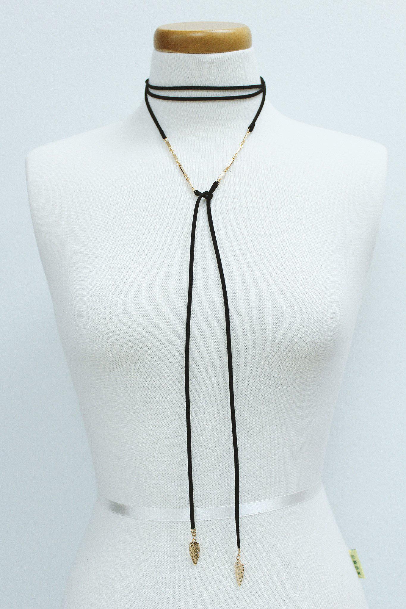 black and gold wrap choker