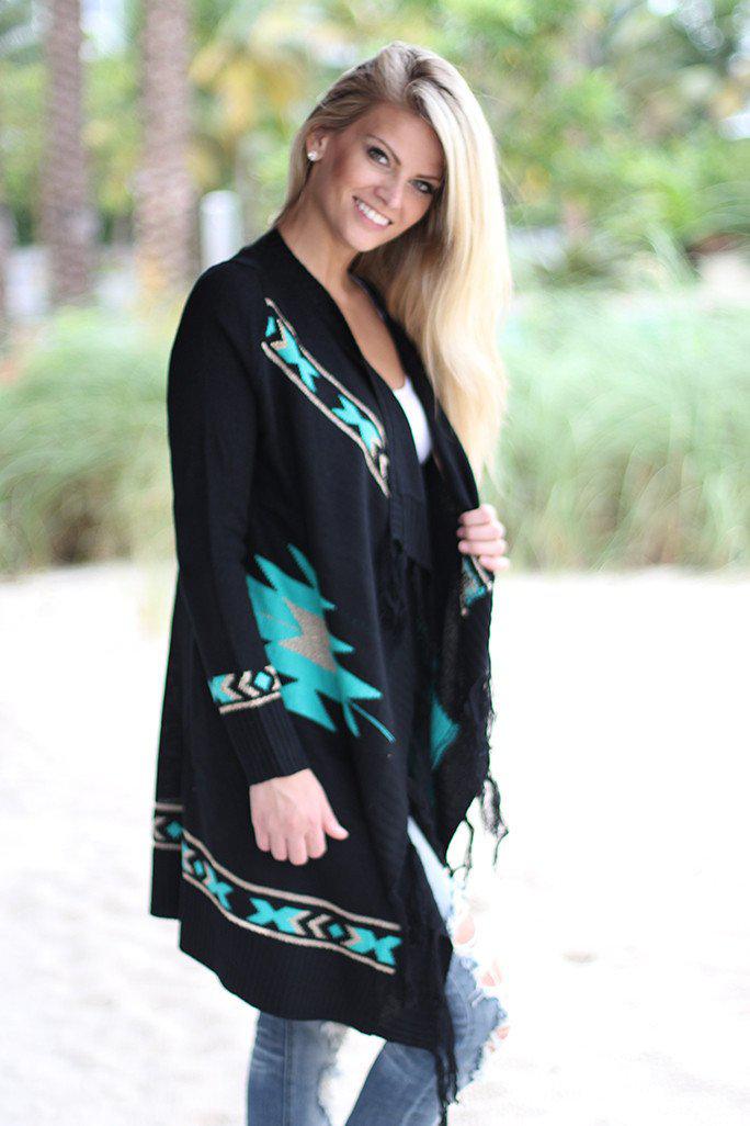 Black and Mint Knit Cardigan – Saved by the Dress