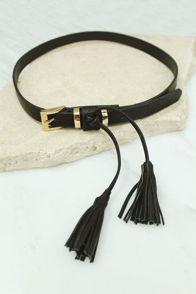 Black Tassel Belt