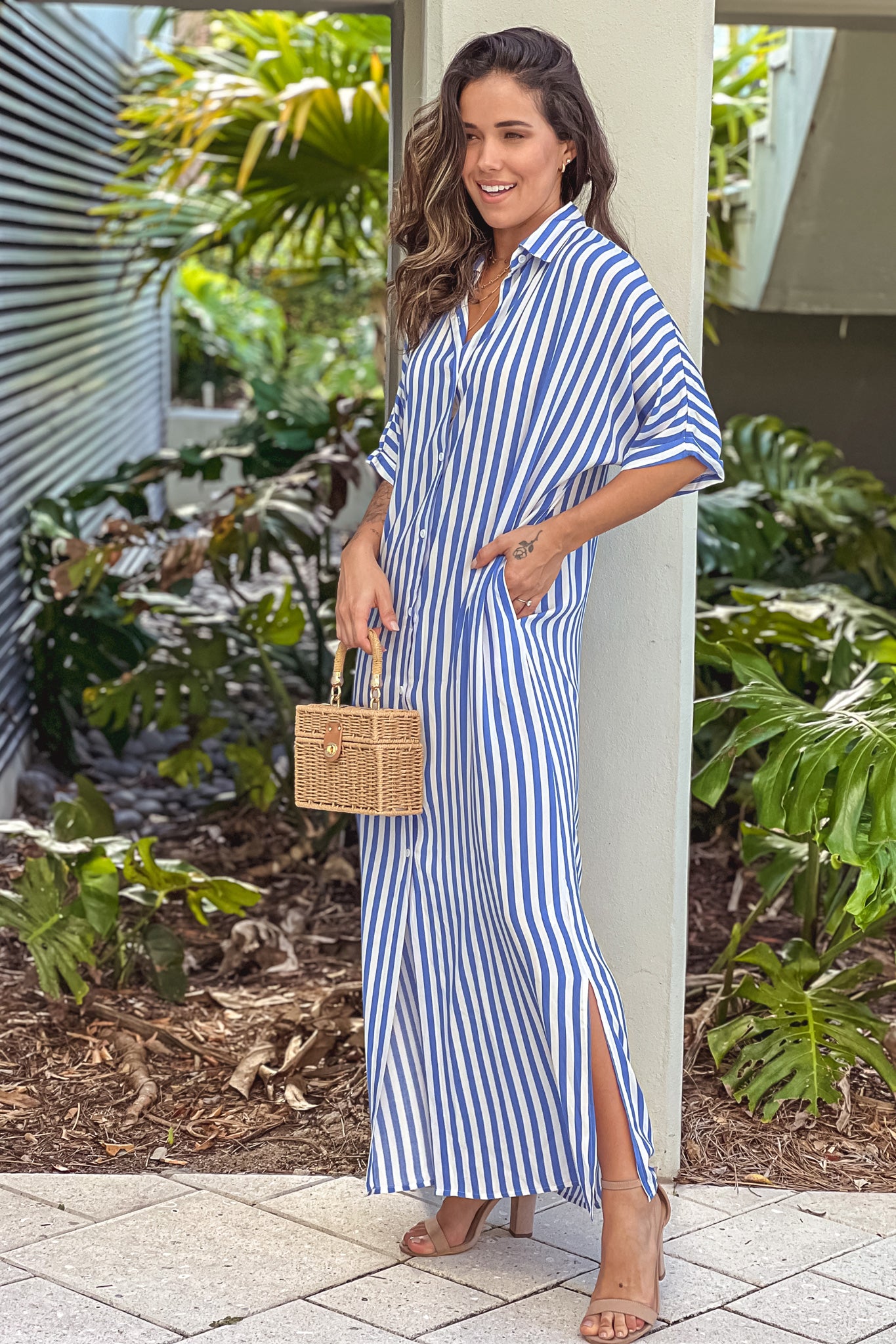 Blue Striped Button Down Long Shirt Dress | Cute Dresses Saved by the Dress Blue Striped Button Down Long Shirt Dress | Cute Dresses Saved by the Dress