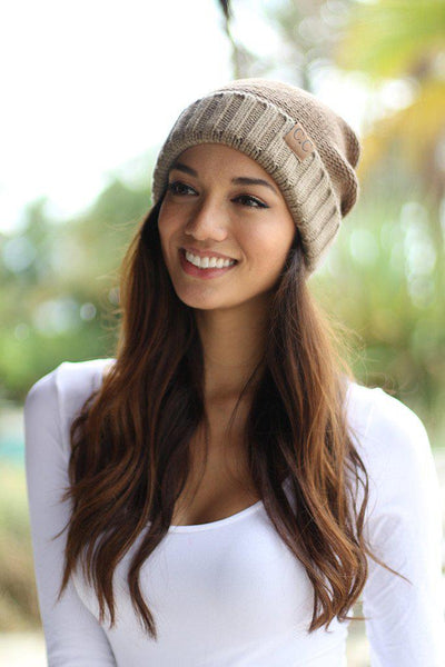 Brown Ombre Knit Beanie