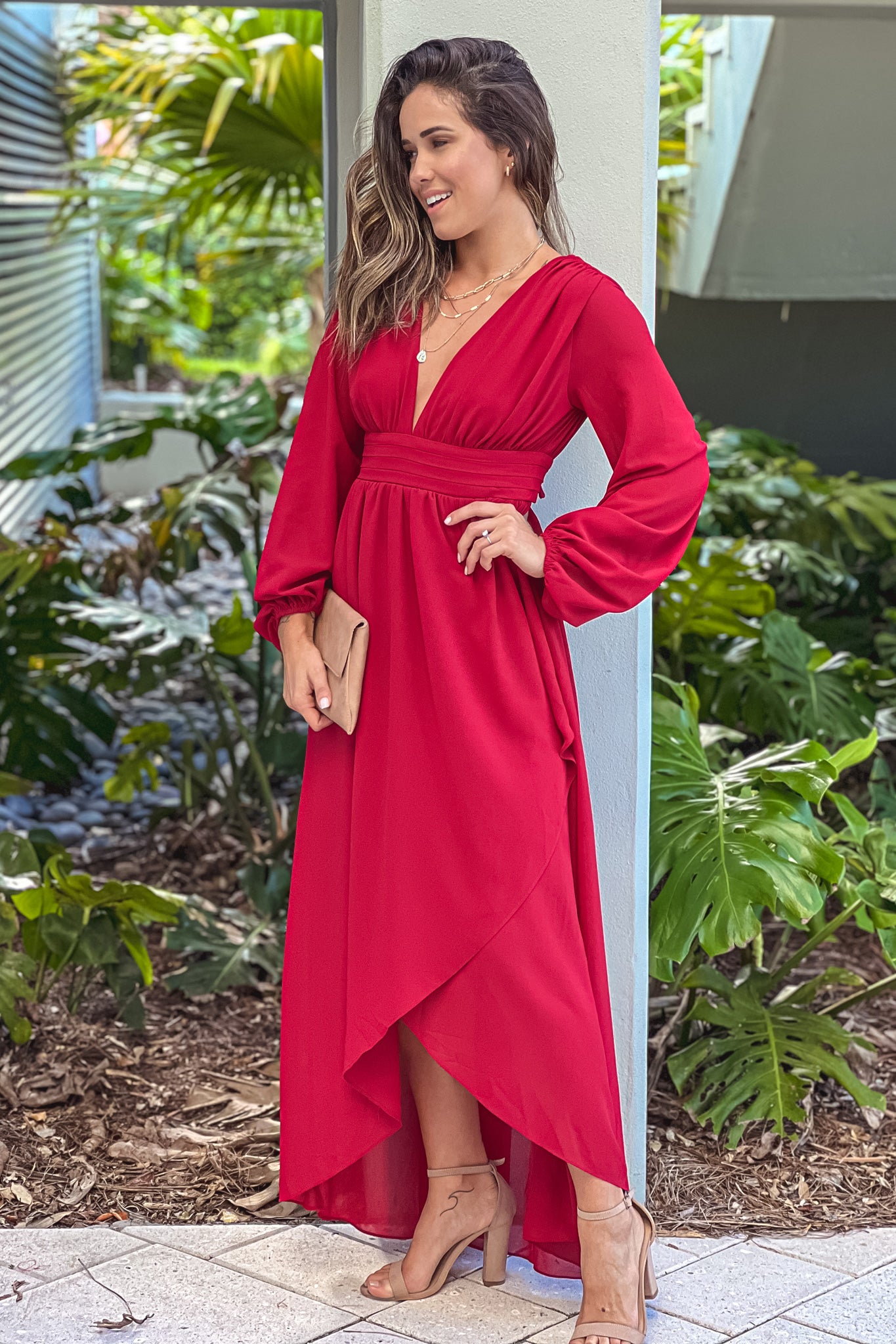 Burgundy Puff Sleeve Maxi Dress | Maxi Dresses Saved by the Dress Burgundy Puff Sleeve Maxi Dress | Maxi Dresses Saved by the Dress