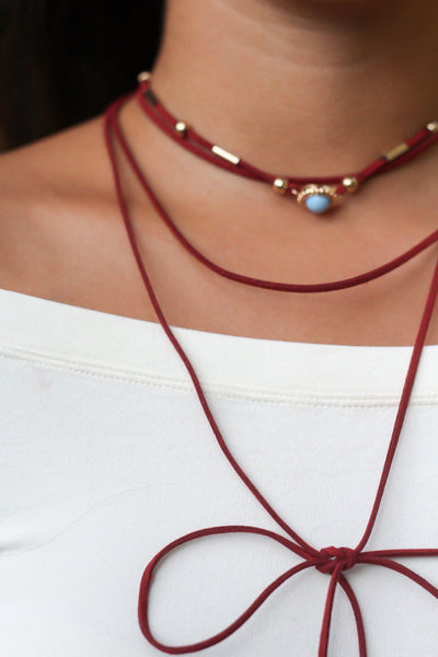 burgundy necklace