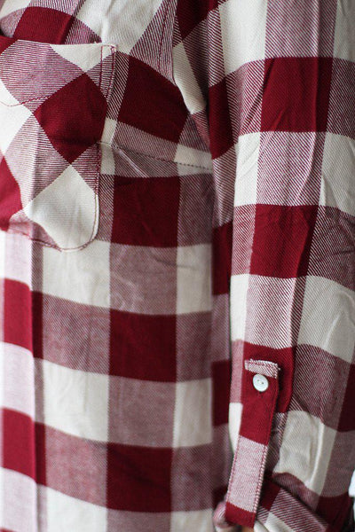 Burgundy Plaid Shirt