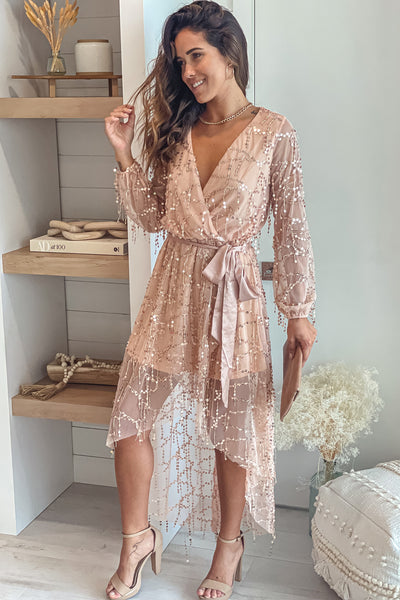 forever new champagne dress Forever New - Pliss mini jurk in metallic champagne