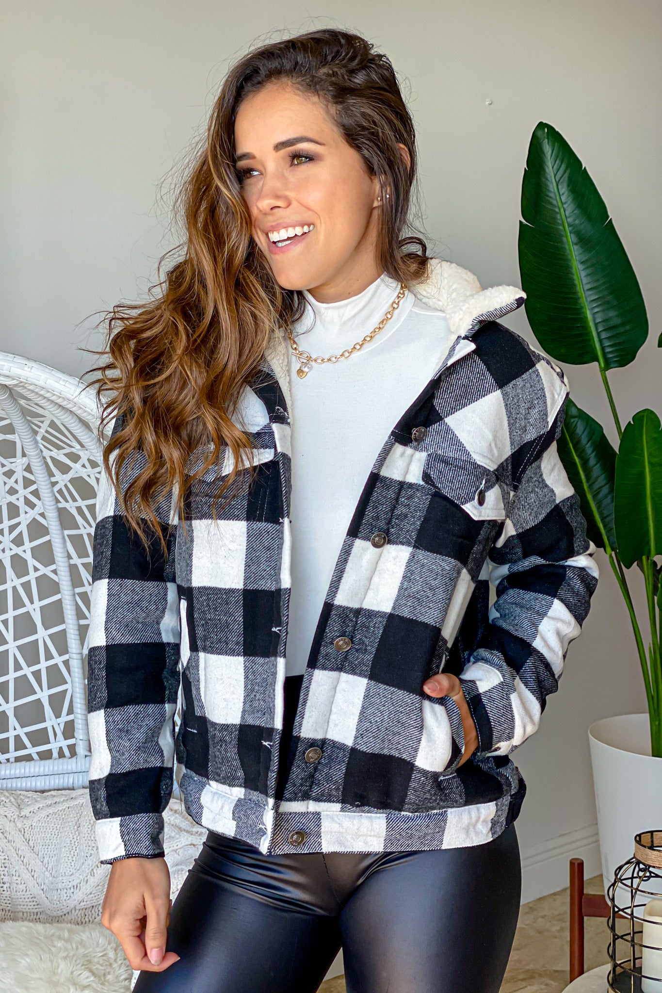 checkered cute jacket