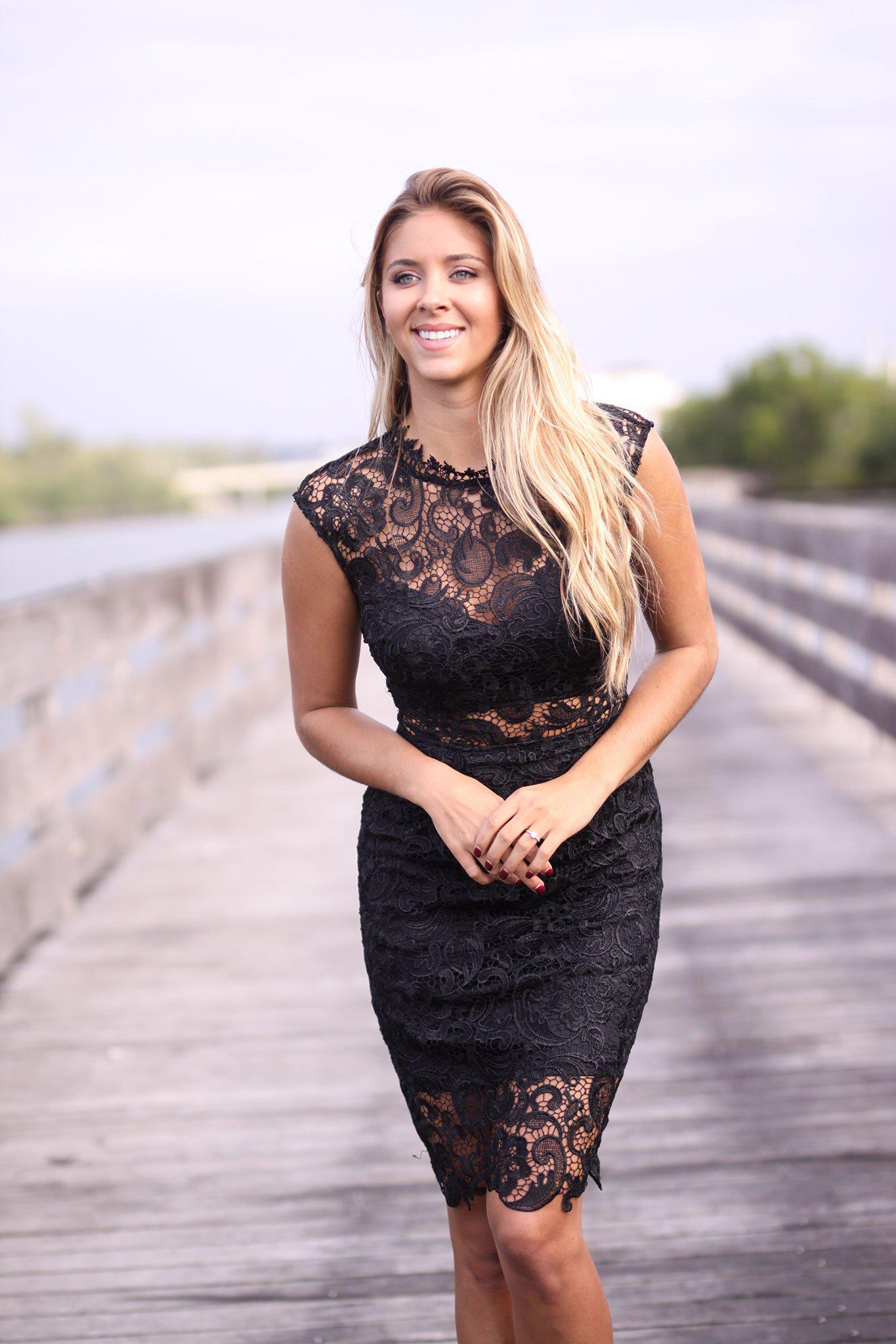 Black Lace Sleeveless Midi Dress | Cocktail Dresses Saved by the Dress Black Lace Sleeveless Midi Dress | Cocktail Dresses Saved by the Dress