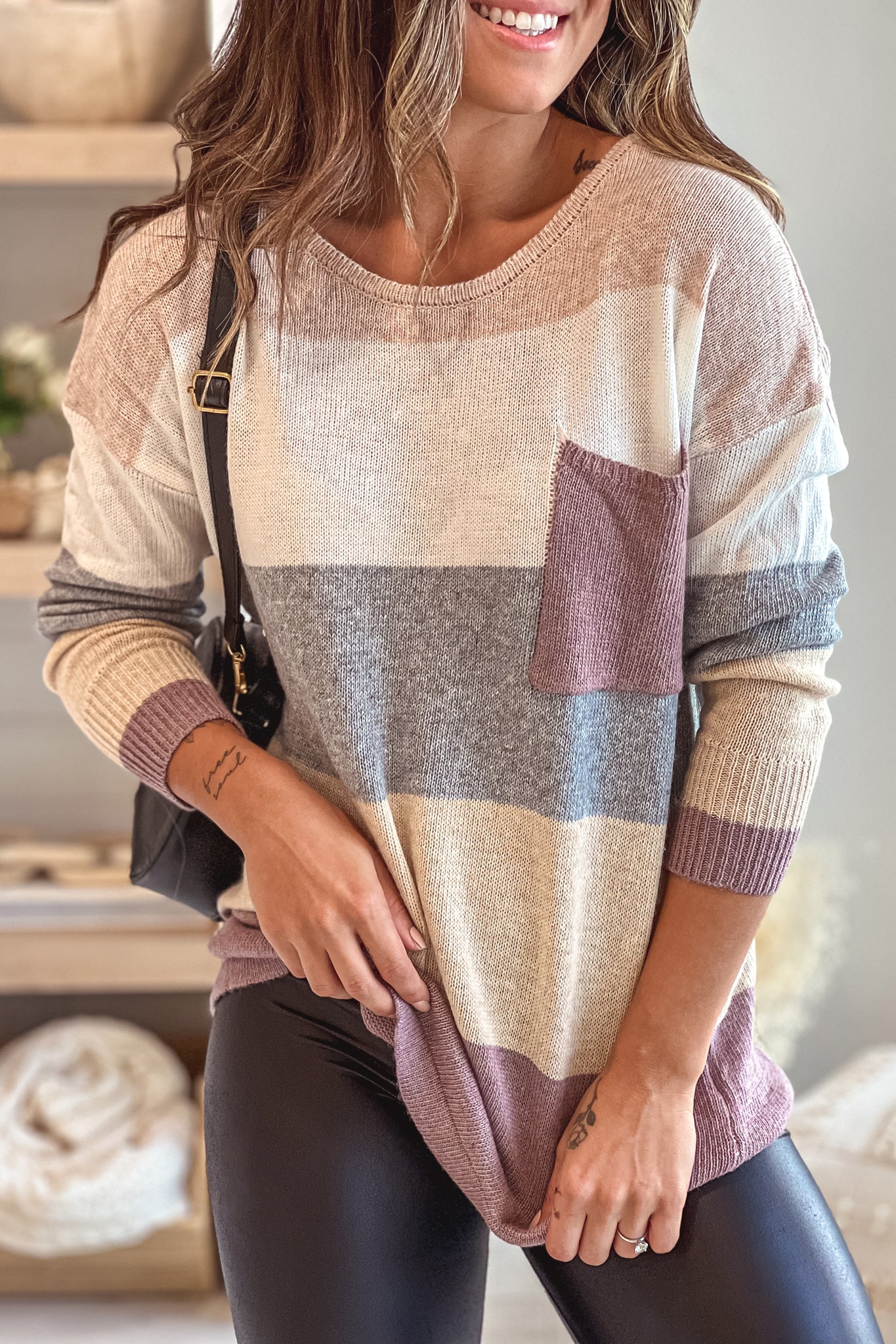 Color Block Knit Sweater | Sweaters – Saved by the Dress