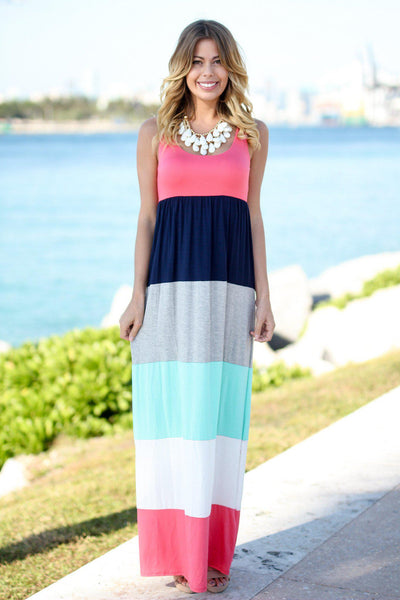 color block maxi