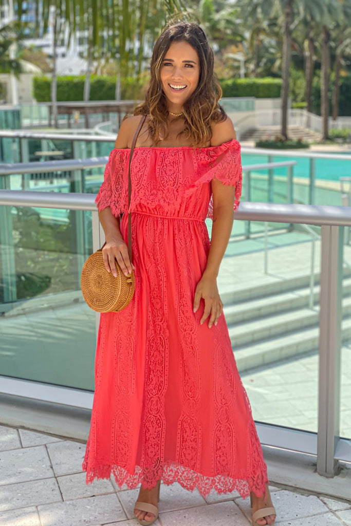 coral color lace dress Off Shoulder Evening Gowns Dillards Rose 83cm This style sits Spectator Shoes Size:Boy Size : 6 (Weight 49 to 59)