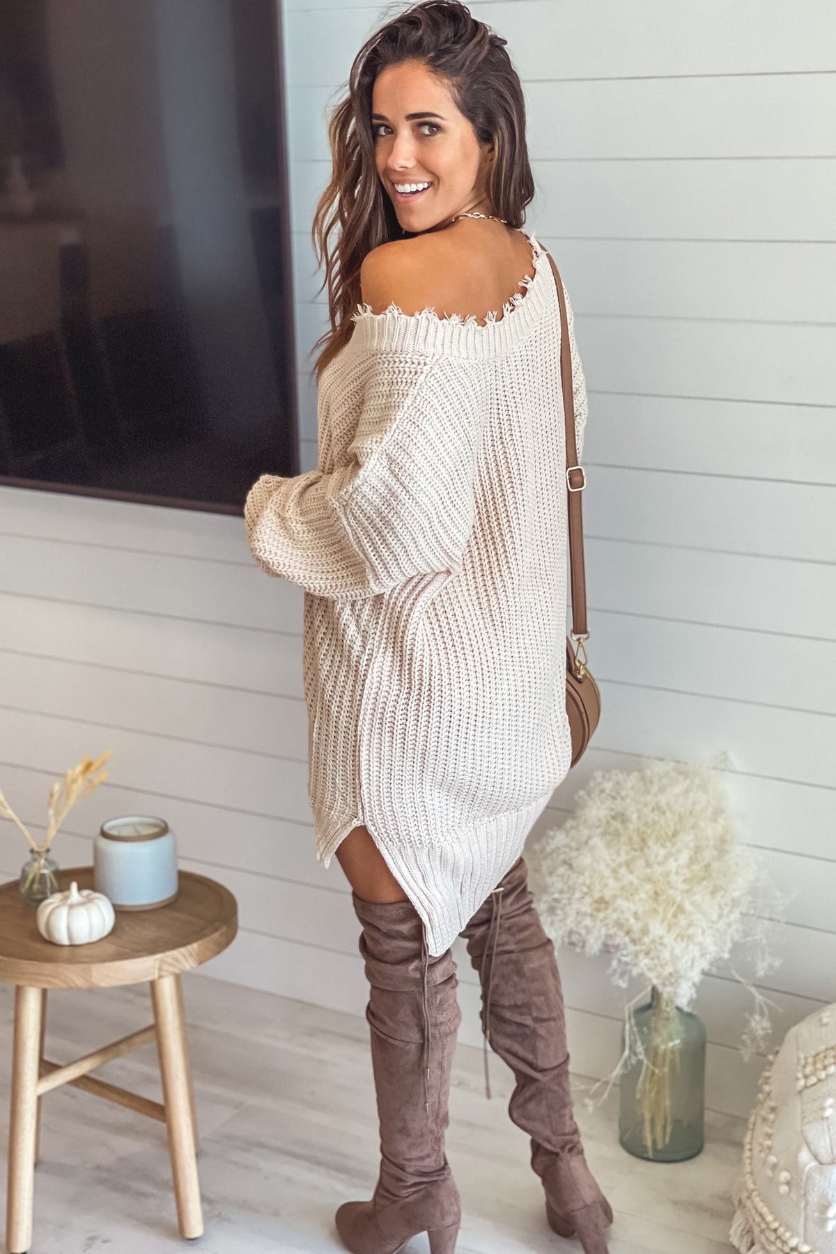 cute sweaters for dresses CAICJ98 Women's Neck Ribbed Long Sleeve Bodycon Pullover Cute Mini Sweater Dress Fall Sweaters Blue,XL, Adult Unisex, Green