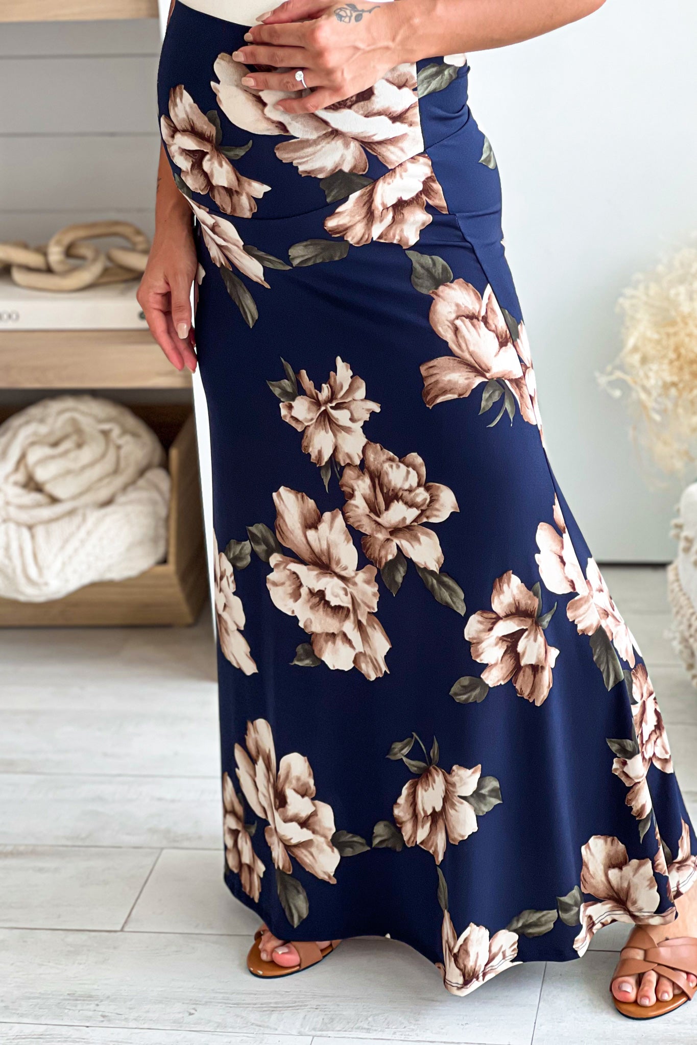floral maternity skirt