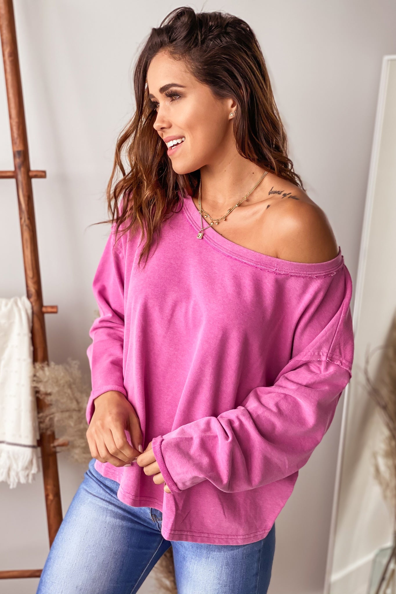 fuchsia cute sweatshirt