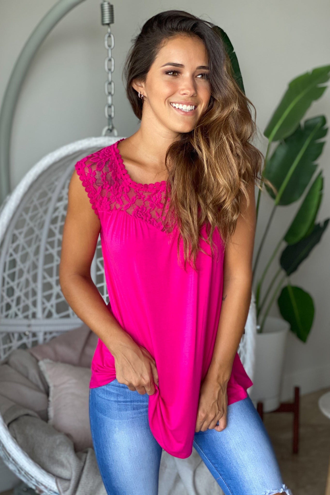 fuchsia elegant top