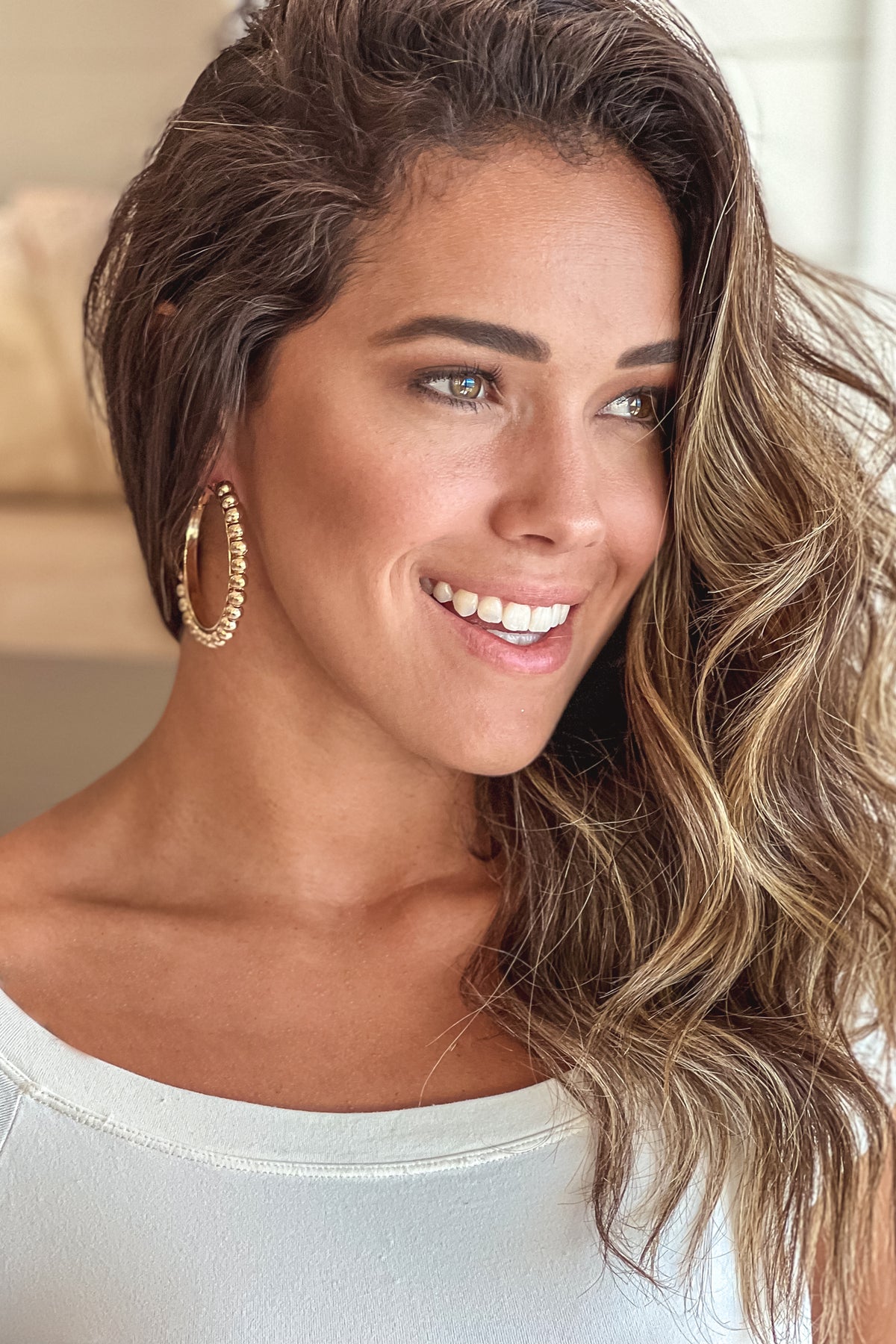 Ban Chain Gold Ban Chain Hoop Earrings | Bracelets – Saved by the Dress