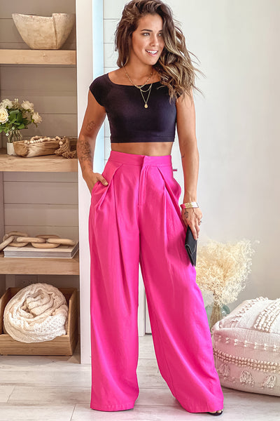 hot pink cute pants
