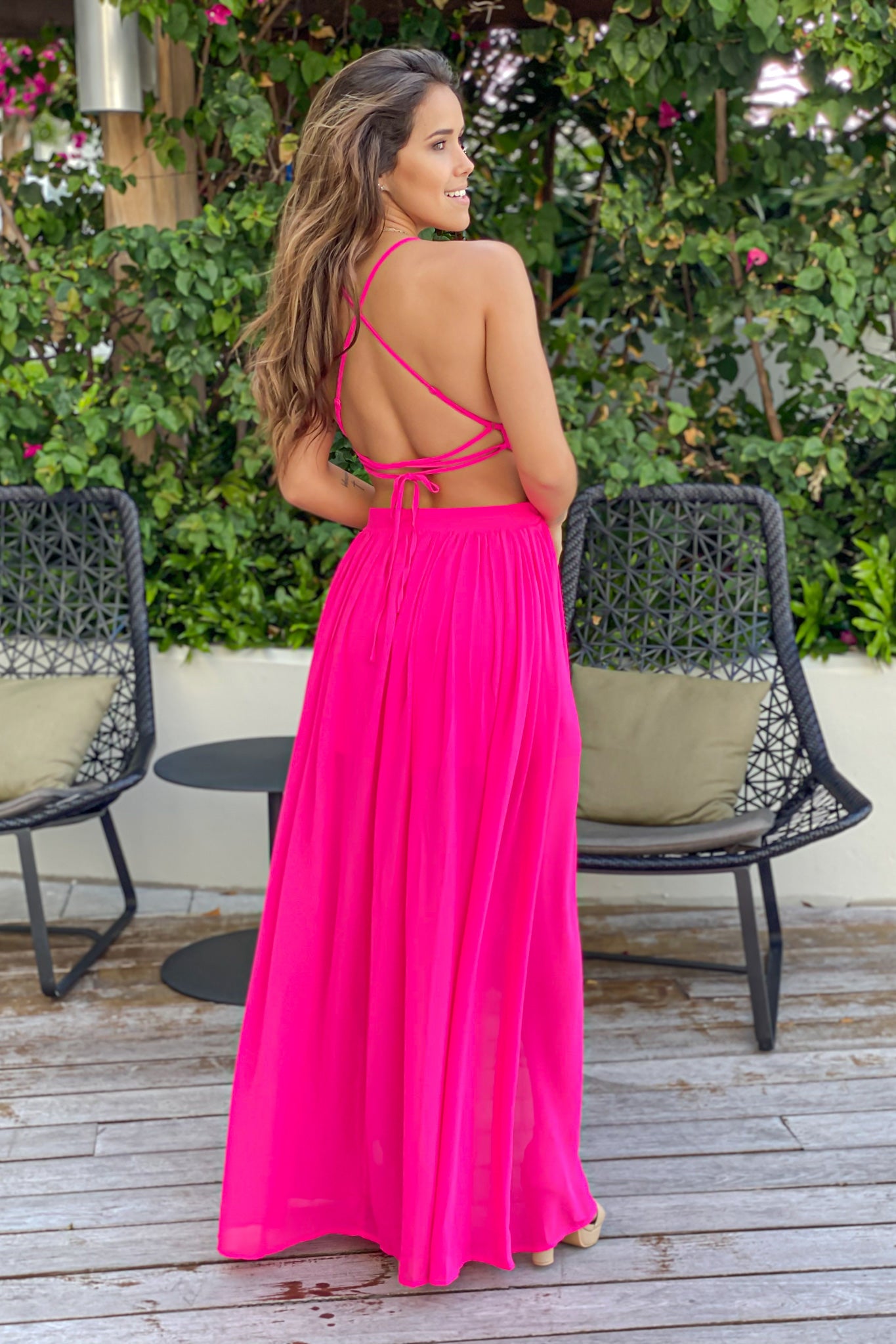 Hot Pink Vacation Dress