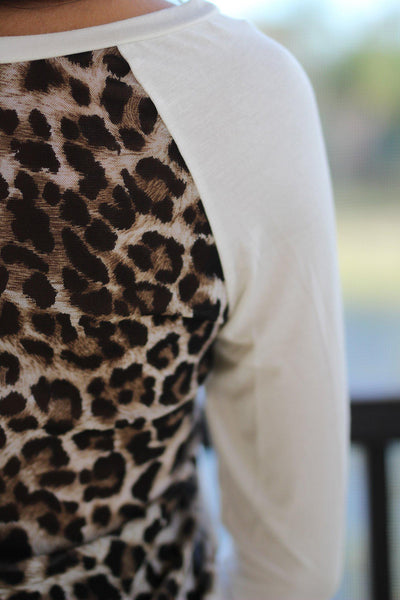 Ivory Top with Leopard Back