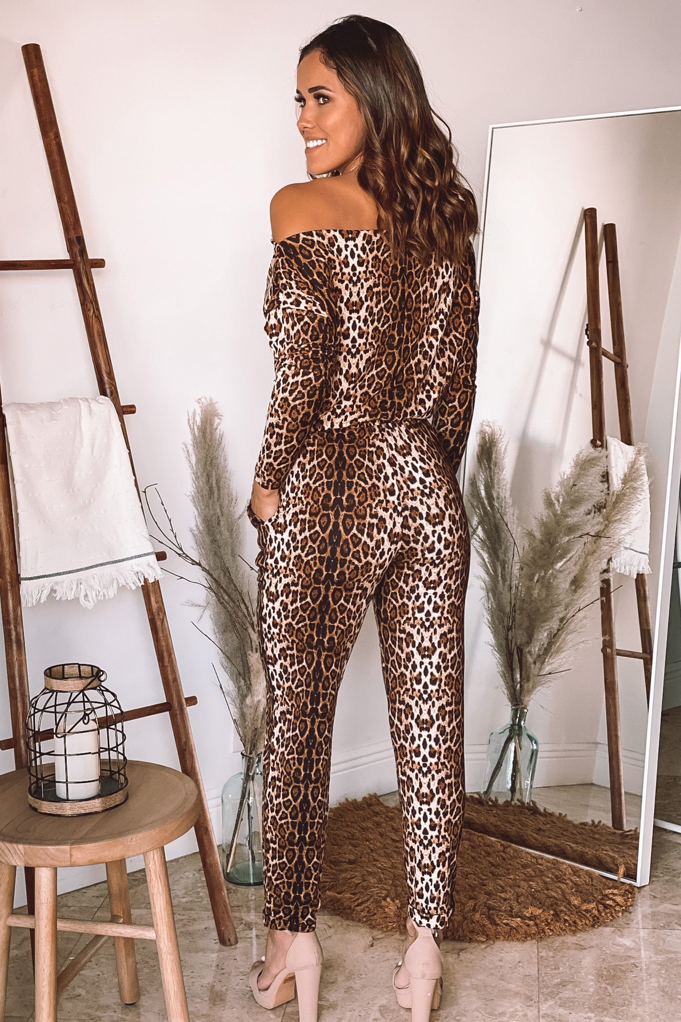 leopard printed jumpsuit