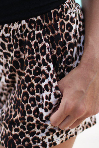 Leopard Shorts with Pockets