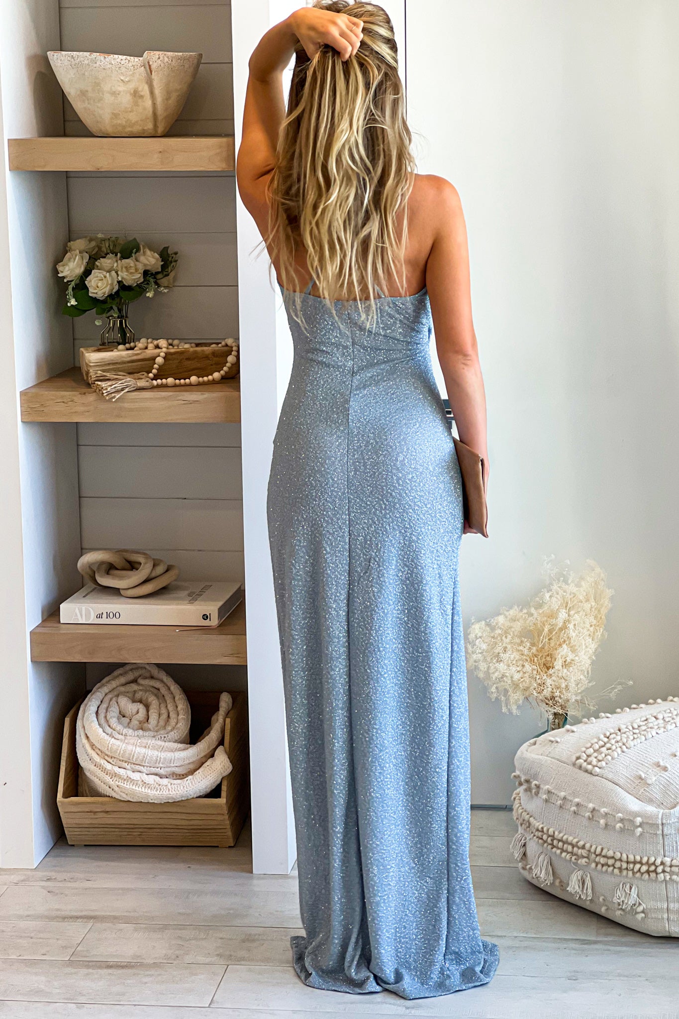 Light Blue Glitter Maxi Dress With Slit | Maxi Dresses – Saved by the Dress Light Blue Glitter Maxi Dress With Slit | Maxi Dresses – Saved by the Dress