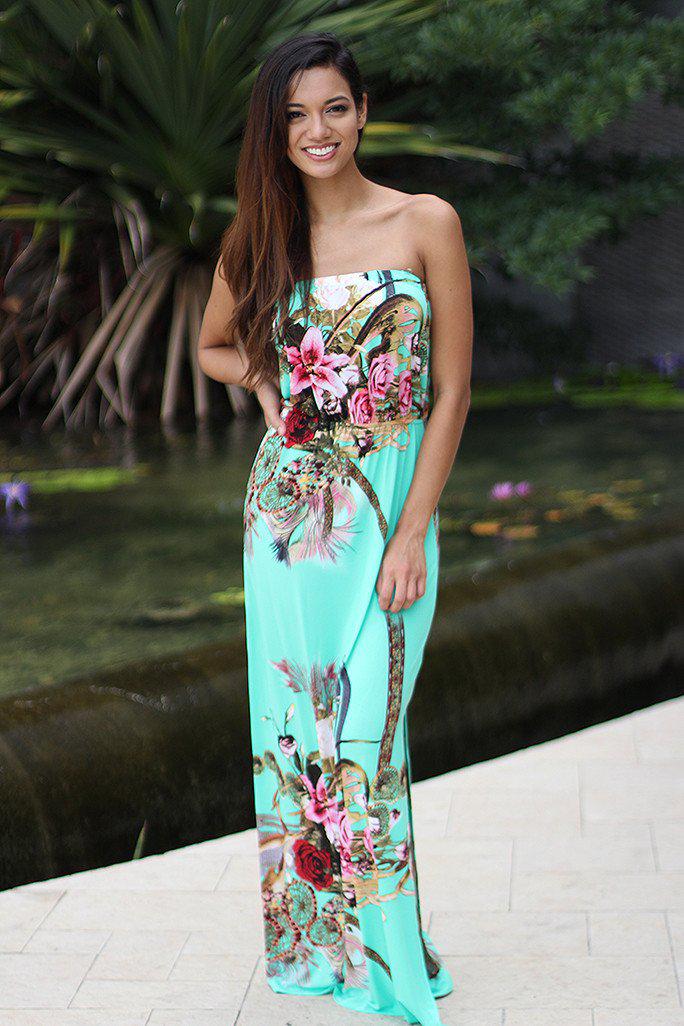 Mint Floral Maxi Dress | Long Dress | Floral – Saved by the Dress
